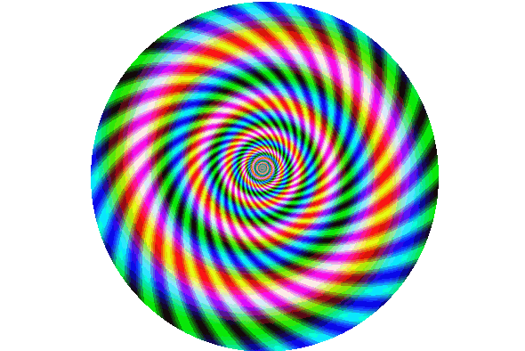 Spiral 1b - clockwise color spiral from reference image