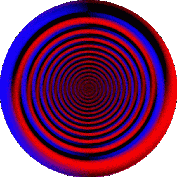Spiral 9 - animated spiral image, blue red and black